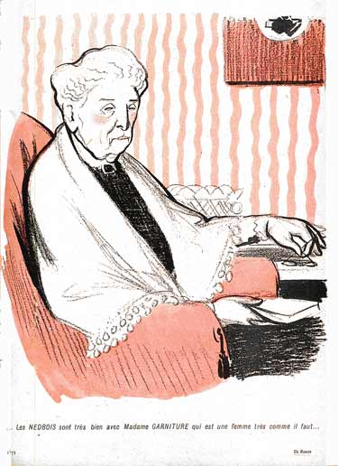 Portrait de Madame Garniture : femme très distinguée.