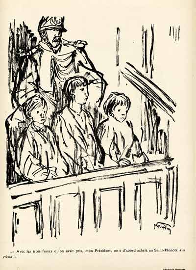 Trois jeunes dlinquant devant un tribunal