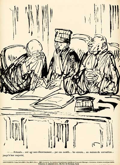 Tribunal rendant sa sentence