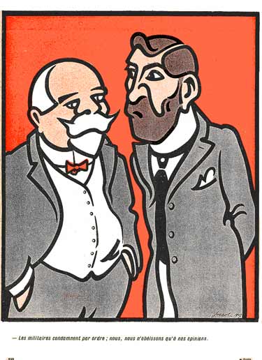 conversation entre deux jurés : dessin de Jossot